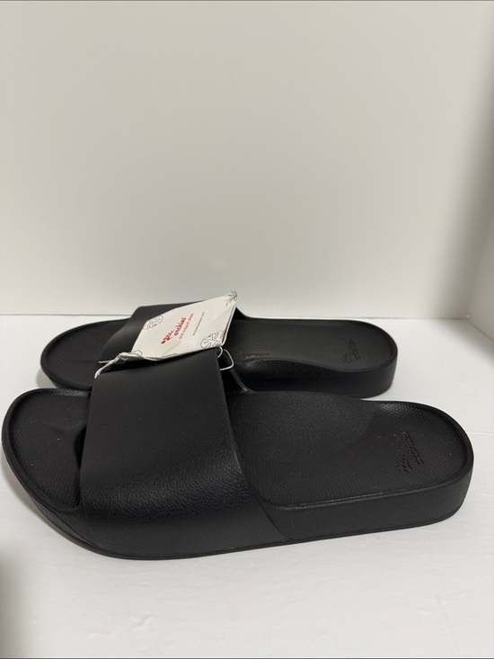 Archie’s Black Unisex Arch Support Slides for Men